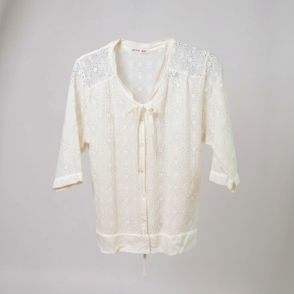 Johnny Was Tops - SOLD!!! Johnny Was White Lace Blouse